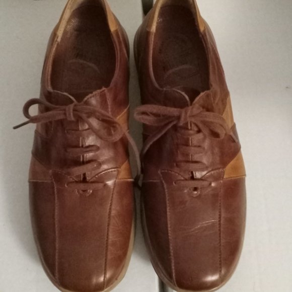 Pikolinos brown colourblock leather lace up womens shoes retro vintage sz EU 39 - Picture 2 of 6